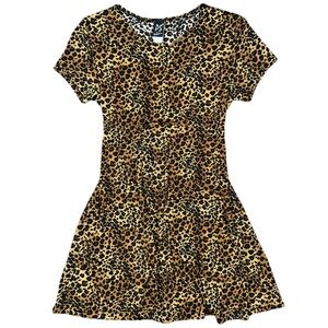 Stretchy Leopard Print Mini Dress